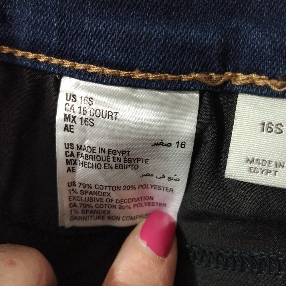 Style & Co Straight Leg Dark Wash Jeans 16S - Picture 4 of 13